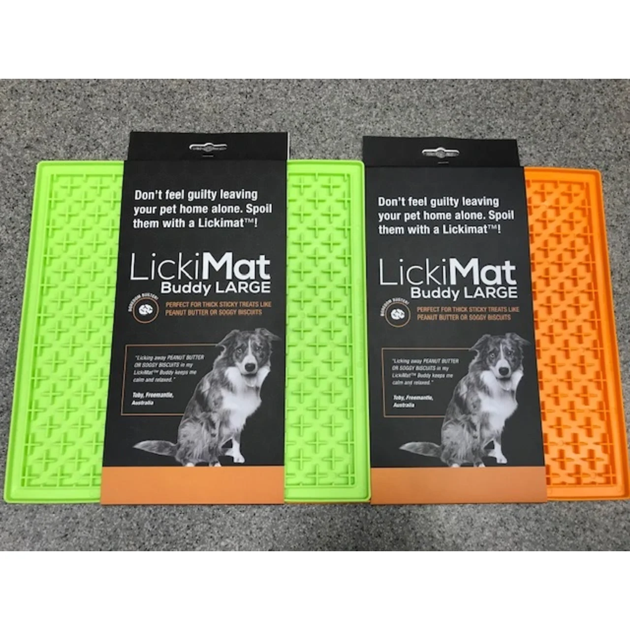 LickiMat Slikkemåtte 28 x 28 cm Grøn - aktiveringsmåtte til hunde